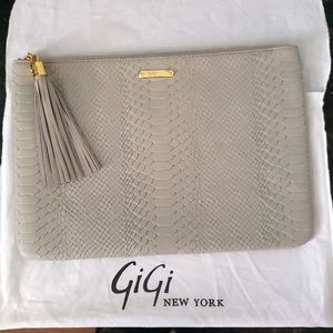 GiGi New York OS Uber Clutch in Oyster